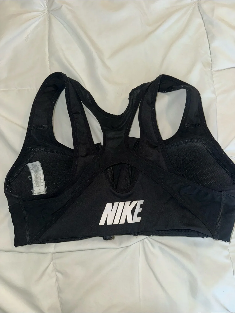 Nike Black Front-Zip High Support Sports Bra